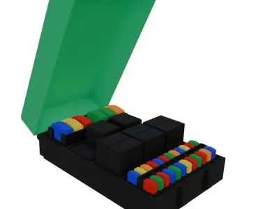 Basic Fuse Box Low-poly 3D model