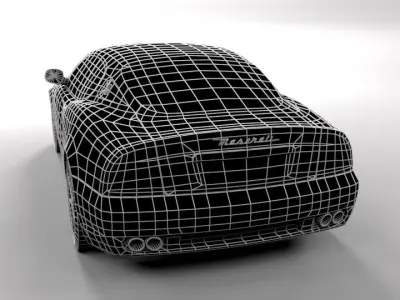 MASERATI GRANSPORT LOWPOLY Low-poly 3D model