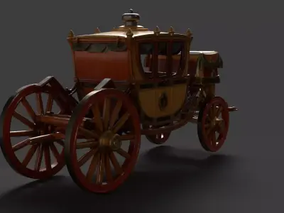 Chinese ancient  carriage   Low-poly 3D model by aceimagedesign-1 from CGTrader