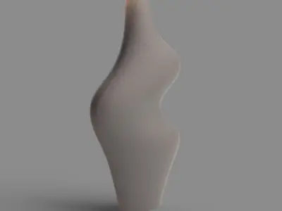 Tarri Black Steel Vase Low-poly 3D model