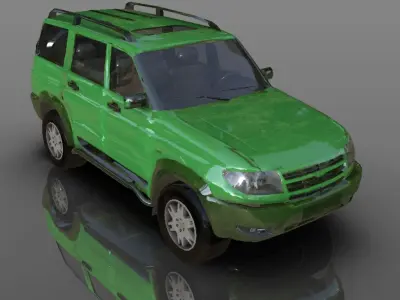 Toyota Land Cruiser Prado Silver 2018 3D model Games Ready Asset Low-poly 3D model