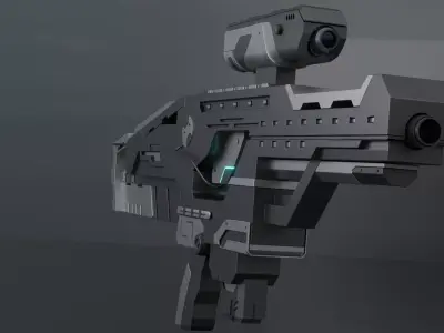 Sci-Fi Rifle Free 3D model Free 3D model