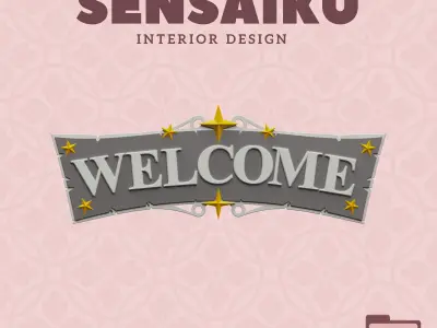 Pirate Marine Welcome Door Sign 3D Print File for DIY Home Decor 3D print model