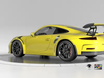 porsche 911 GT3 RS-Rigged and textured-unreal-vray-redshift Low-poly 3D model