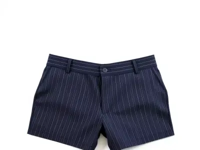 Mens Striped Shorts D Model Pack Low-poly 3D model