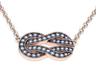 Chance infinie diamond necklace 3D print model