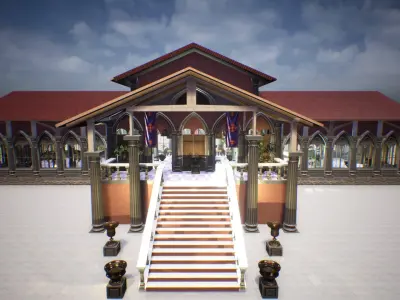 Royal Palace 2 Unreal Engine Low-poly 3D model