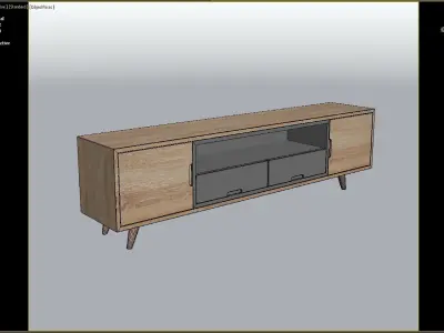 TV Cabinet Low-poly 3D model