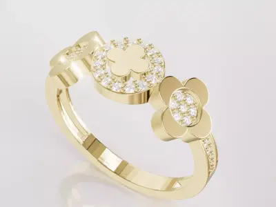 Jewelry Diamond Ring Model RG21 Free 3D print model