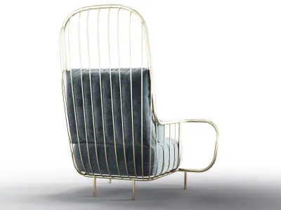 Bessa LIBERTY High Back Luxury Armchair 3D model