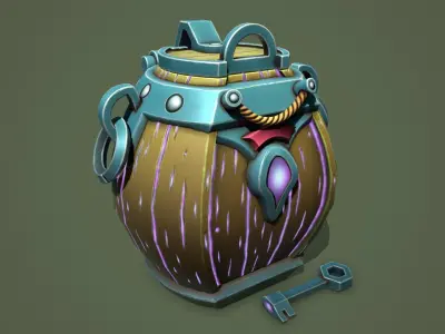 Barrel chest Low-poly 3D model