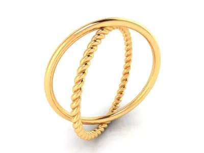 Ring M165 The luxury female abstract ring wedding 3D print model