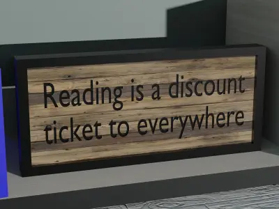 Geometric Bookshelf Free low-poly 3D model