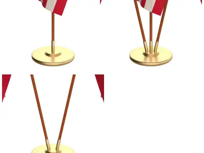 Liberia Flag Pack 3D model