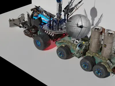 Military-  HYBRID SNOW TRUCK 3D model