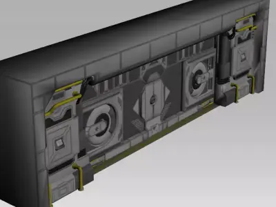 Parede SCI-FI 3D model