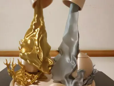 Coffee Kiss optimized for 3D PRINTING 3D print model