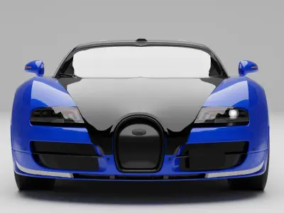 Bugatti veyron with interior 3D model