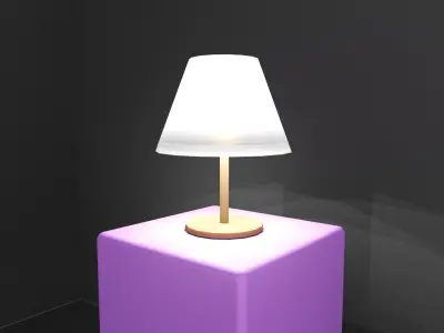 Light Collection square lamp with Low-poly 3D model