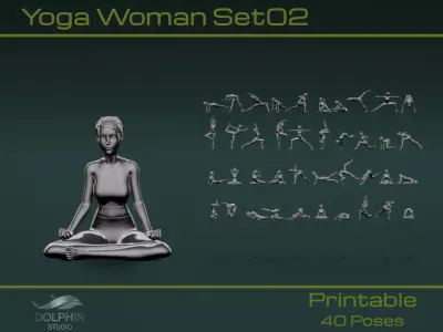 Yoga Woman Set02 3D model
