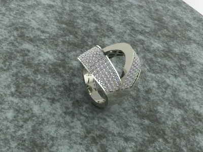 Ring with stones Printing Model 3D print model