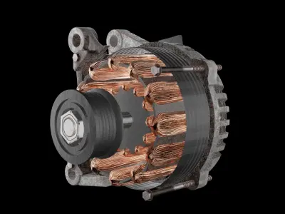 Alternator Low-poly 3D model