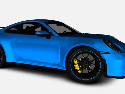 Porsche 911 992 GT3 2021 Gameready Low-poly 3D model