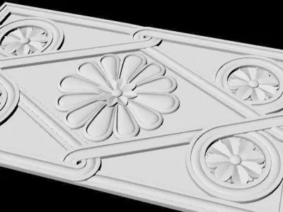 Central decor ornament for furniture 3D model 364