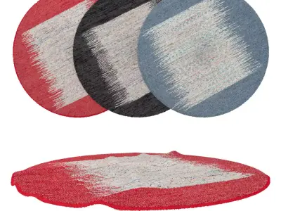 Round Rug Set 274 3D model