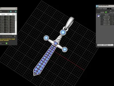 Sword pendant model 639 3D print model