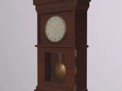 Clock Stand Square Low-poly 3D model