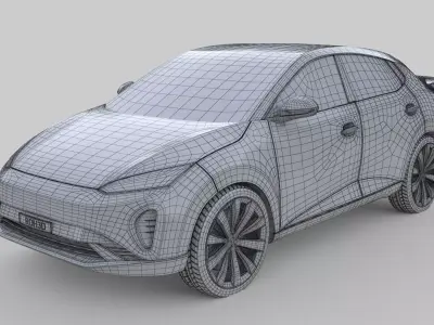 Generic Compact Electric Crossover 3D model