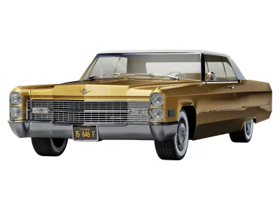 Cadillac coupe de ville convertible 1966 3D model