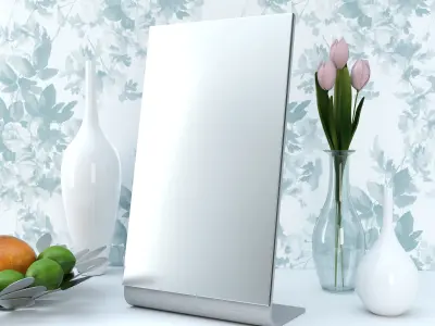 Small Table Mirror  Low-poly 3D model