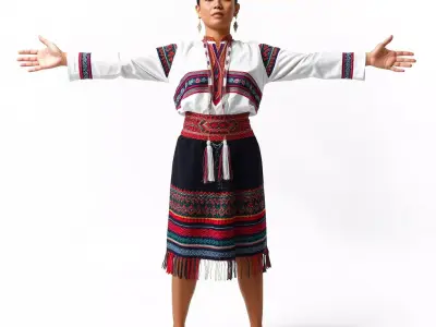 Traditional Outfit Model Pack Low-poly 3D model