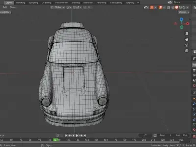 3d printed porsche model 3D print model