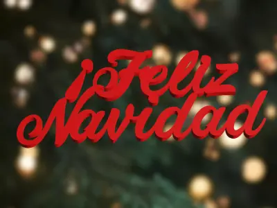 iFeliz Navidad - 3d Printable text in Spanish - 3d Model 3D print model