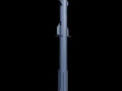 Ship 24 And  Booster 7 3D model