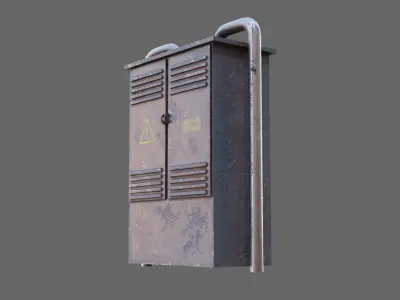 Electrical Box Low-poly 3D model