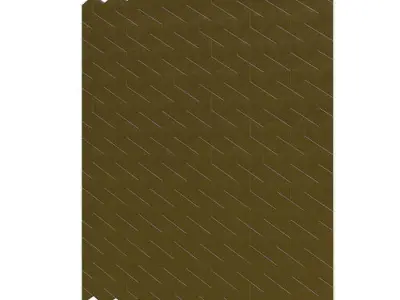 Golden Metal Wall Panel 3D model