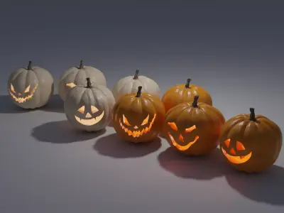 High Quality Jack O Lanterns 4K 3D model