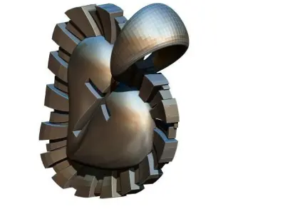 Love Cross Heart Pendant SHINE 3D print model