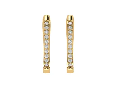 Wiggle hoop earrings approx 18k 3D print model