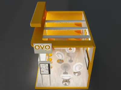  Booth Exhibition Stand a654f  3D model