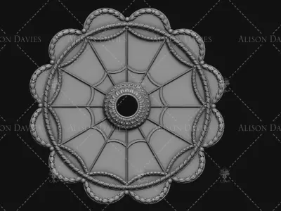 Ceiling Rose rosette decoration 3D print File 3D print model