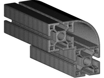 Exquisite Aluminium Profile 3D print model