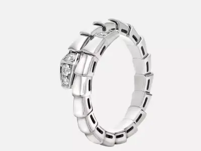Serpenti Half diamond ring 3D print model