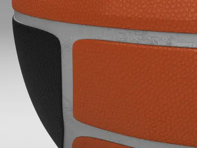 Basketball ball euro black Low-poly 3D model