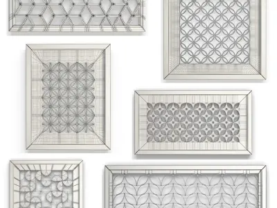 6 Openwork Wall Decoration 3D model