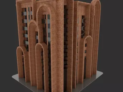 LOY POLY BUILDING Low-poly 3D model